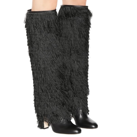 NIB JIMMY CHOO Fringe Knee Boots Magalie B… - Picture 2 of 8